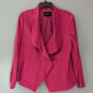 Lafayette 148 New York pink Blazer women's size 14. Bright pink double clasp.